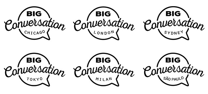 Big Conversation localized logos